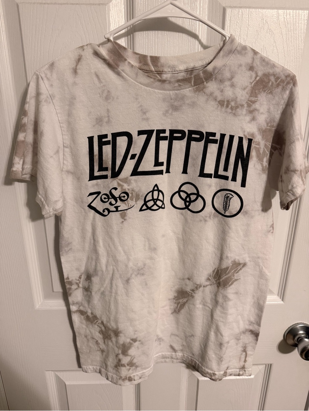Led Zeppelin Logo Tee - White/gray
